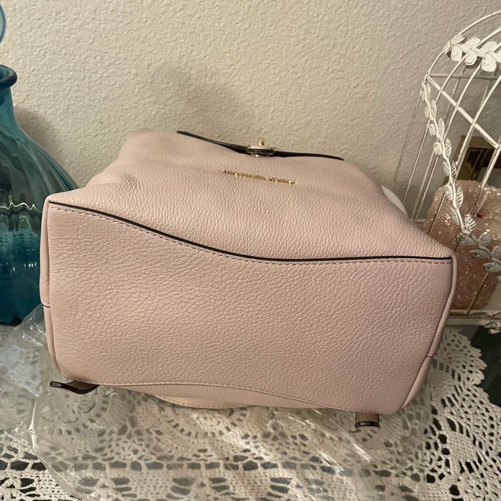 Michael Kors Blush Pink Leather Backpack NWOT - Picture 8 of 16